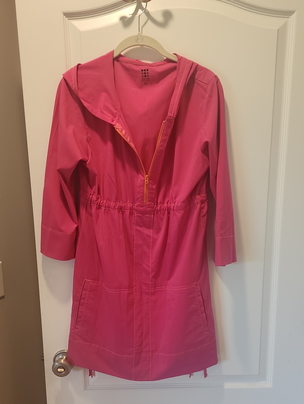 Pink Women's Lightweight Hooded Beach Coverup